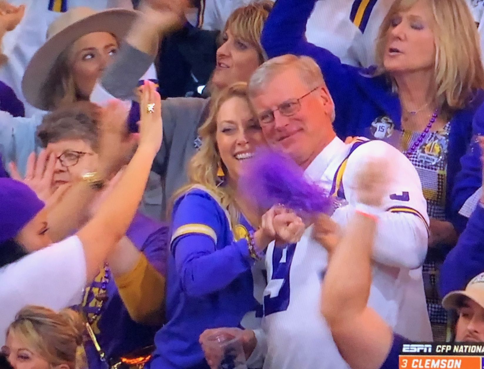 burrow's parents celebrating